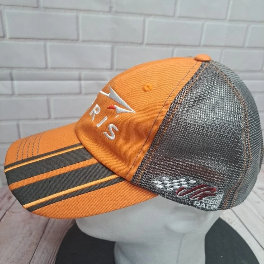 Nascar Joe Gibbs Racing ARRIS Orange Grey Stripes Mesh Hat Ball Cap